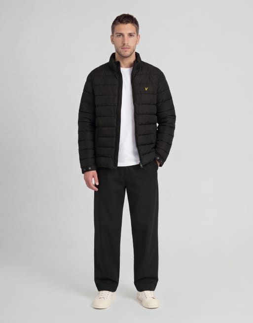 Lyle & Scott Mid jackets quilted puffer jacket in black, 2 of 5