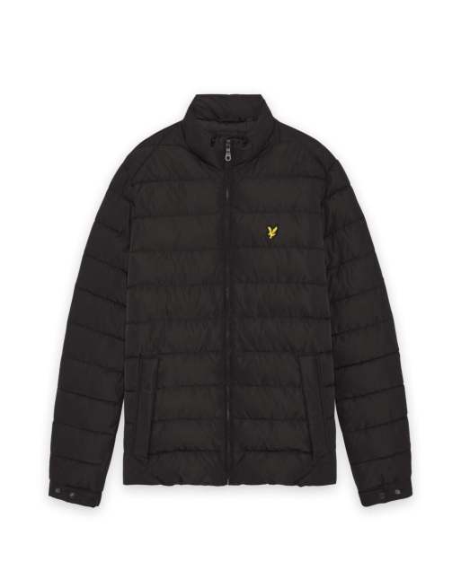 Lyle & Scott Mid jackets quilted puffer jacket in black, 5 of 5
