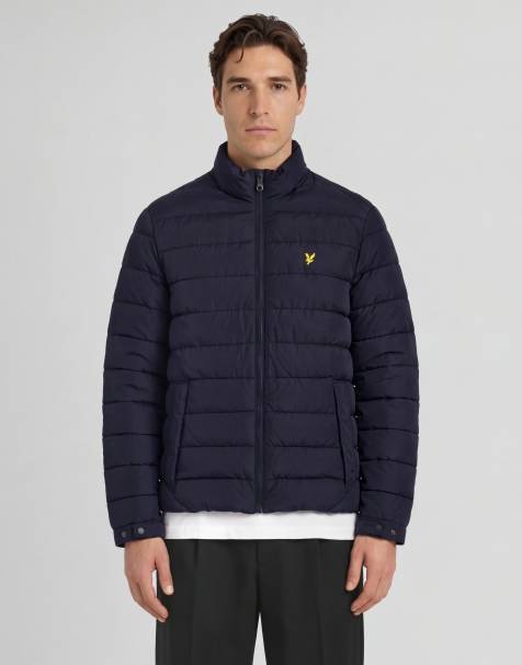 Lyle & Scott Mid jackets quilted puffer jacket in y050 blue night - view 1