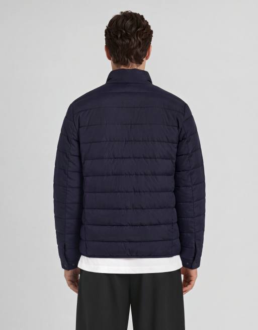 Lyle & Scott Mid jackets quilted puffer jacket in y050 blue night, 3 of 5