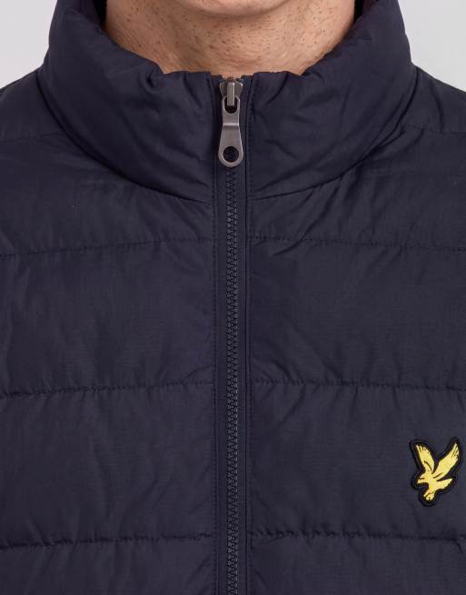 Lyle & Scott Mid jackets quilted puffer jacket in y050 blue night, 4 of 5