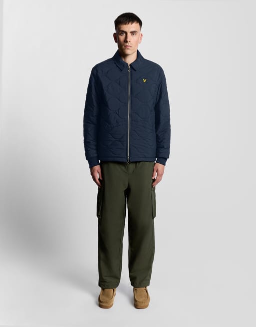Lyle & Scott Mid jackets quilted ripstop jacket in  dark navy 