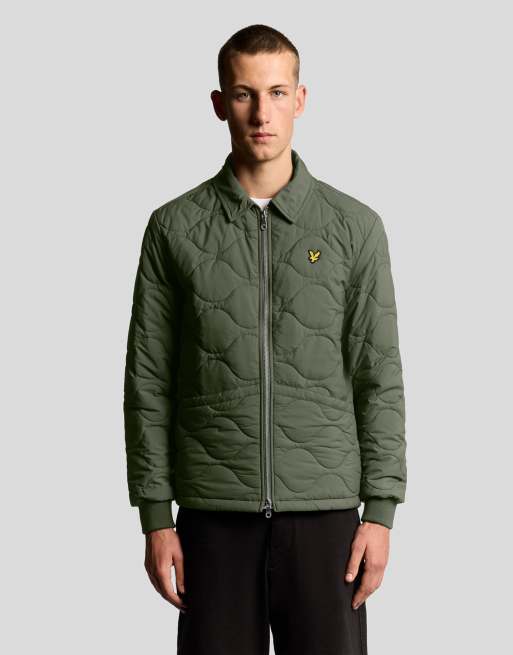 Lyle & Scott Mid jackets quilted ripstop jacket in  deep depths 