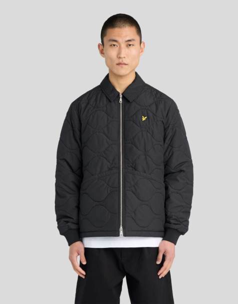 Lyle & Scott Mid jackets quilted ripstop jacket in z865 jet black - view 1