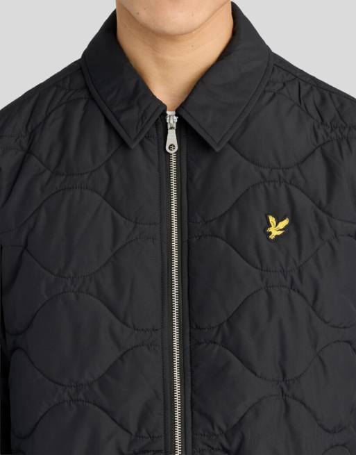Lyle & Scott Mid jackets quilted ripstop jacket in z865 jet black, 3 of 6