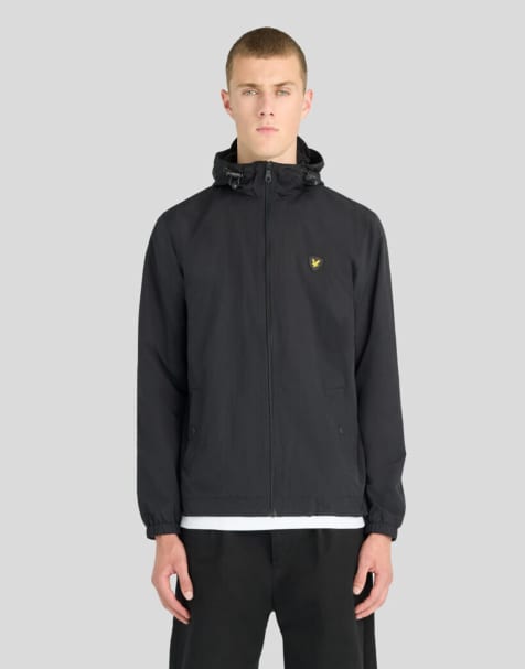 Lyle & Scott Mid jackets shield badge zip through jacket in z865 jet black - view 1