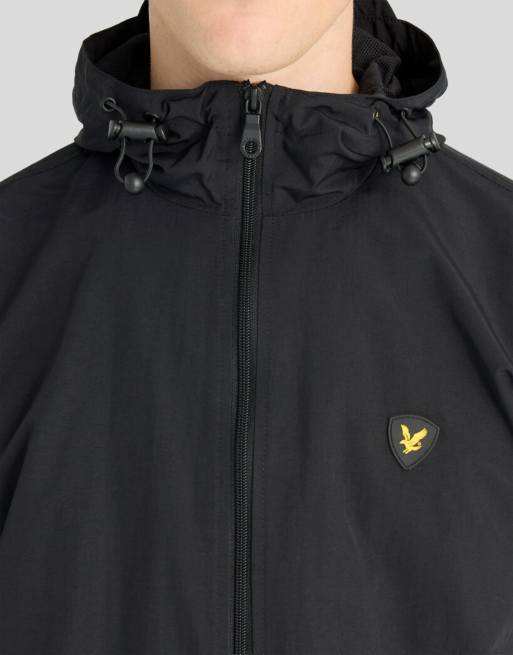 Lyle & Scott Mid jackets shield badge zip through jacket in z865 jet black, 3 of 5