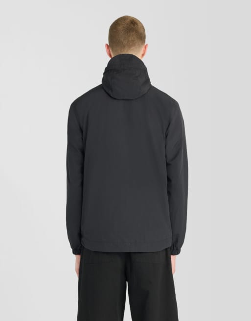 Lyle & Scott Mid jackets shield badge zip through jacket in z865 jet black, 4 of 5