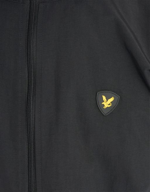 Lyle & Scott Mid jackets shield badge zip through jacket in z865 jet black, 5 of 5
