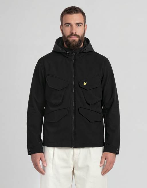 Lyle & Scott Mid jackets softshell field jacket in z865 jet black, 2 of 6