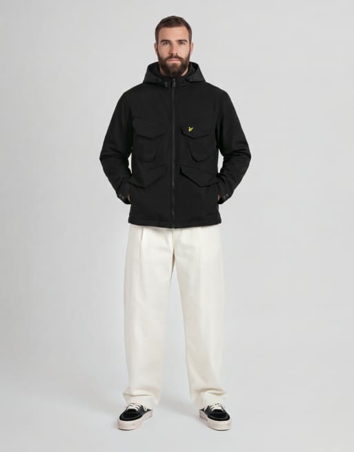 Lyle & Scott Mid jackets softshell field jacket in z865 jet black, 3 of 6