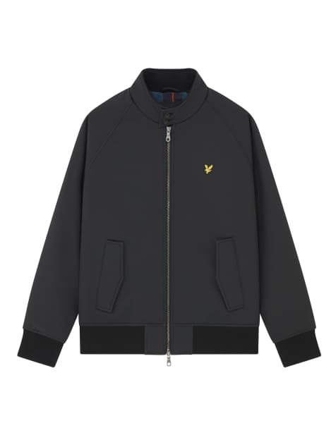 Lyle & Scott Mid jackets softshell harrington jacket in z865 jet black - view 1
