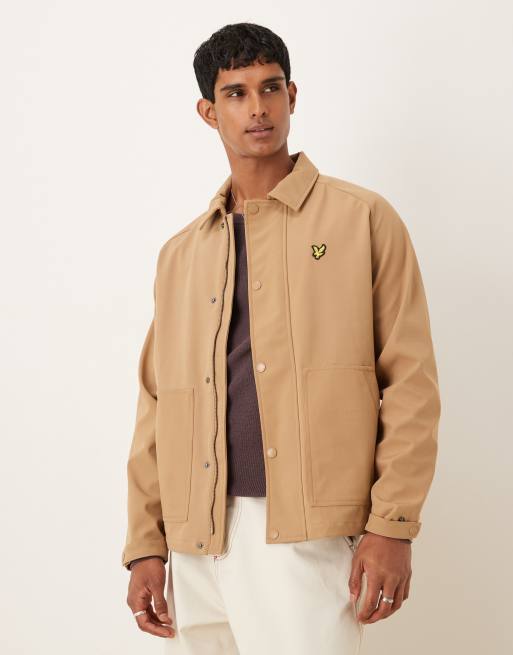 Lyle & Scott Mid jackets softshell work jacket in x851 tigers eye