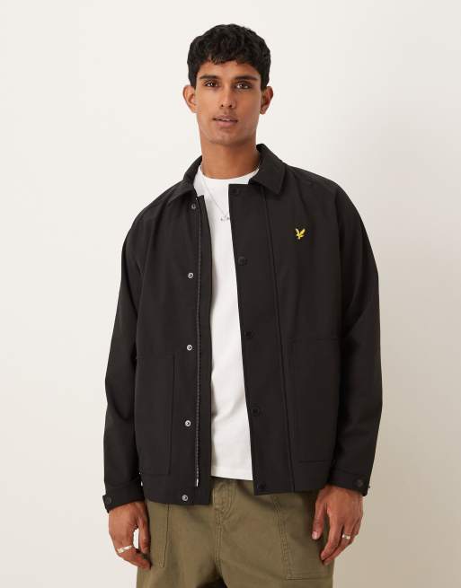 Lyle & Scott Mid jackets softshell work jacket in z865 jet black