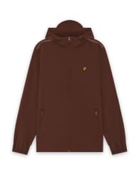 Lyle & Scott Mid jackets taped zip through hooded jacket in y302 dark cherry red