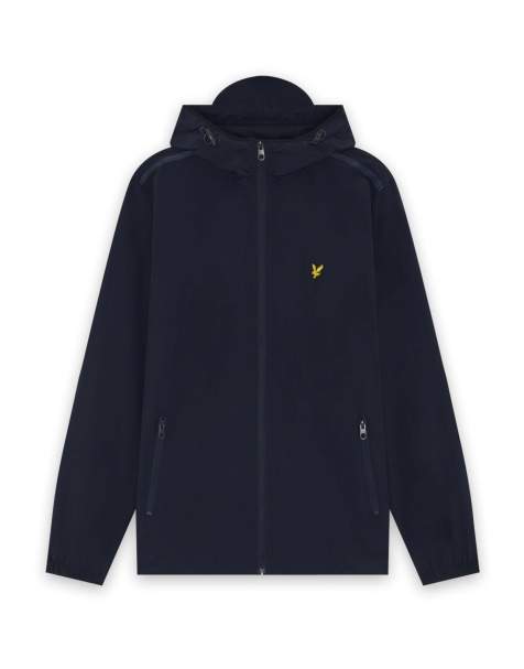 Lyle & Scott Mid jackets taped zip through hooded jacket in z271 dark navy - view 1