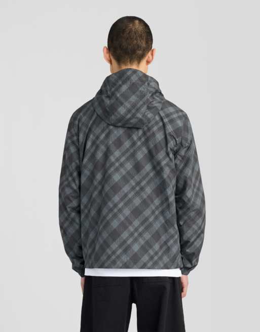 Lyle & Scott Mid jackets tartan hooded zip through jacket in z865 jet black, 4 of 6