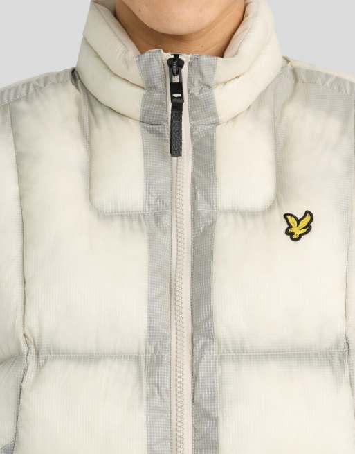Lyle & Scott Mid jackets translucent puffer gilet in w503 putty, 3 of 6