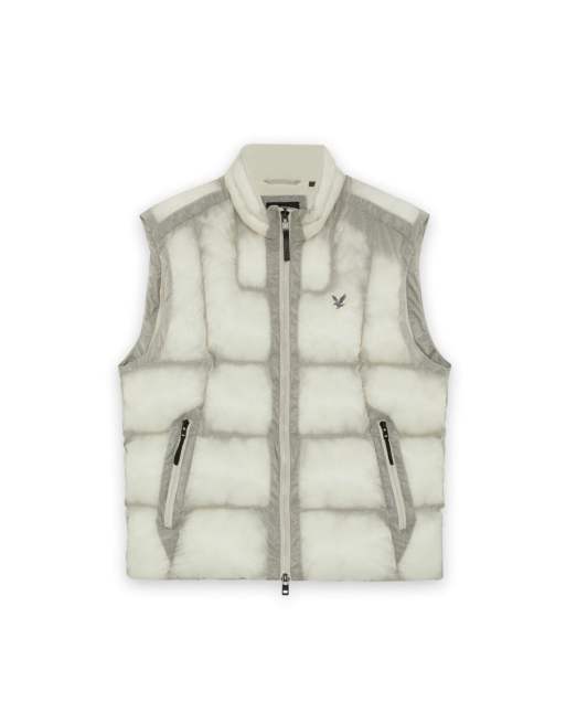 Lyle & Scott Mid jackets translucent puffer gilet in w503 putty, 5 of 6