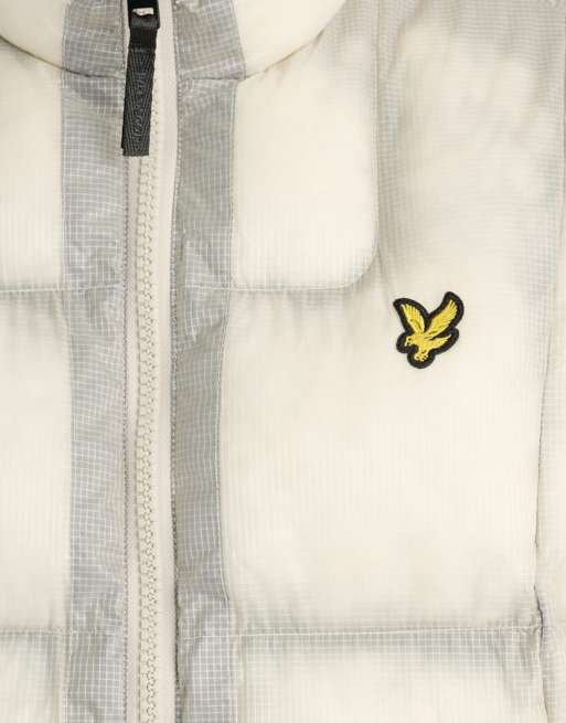 Lyle & Scott Mid jackets translucent puffer gilet in w503 putty, 6 of 6