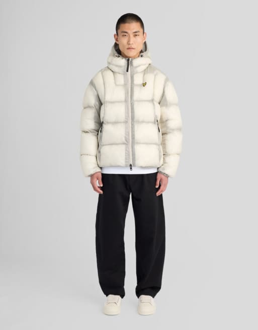 Lyle & Scott Mid jackets translucent puffer jacket in w503 putty, 2 of 7