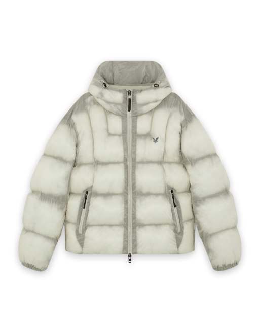 Lyle & Scott Mid jackets translucent puffer jacket in w503 putty, 5 of 7