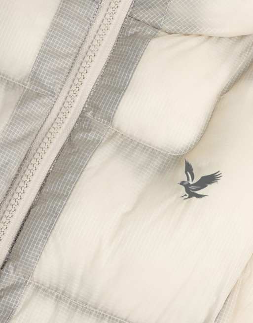 Lyle & Scott Mid jackets translucent puffer jacket in w503 putty, 6 of 7