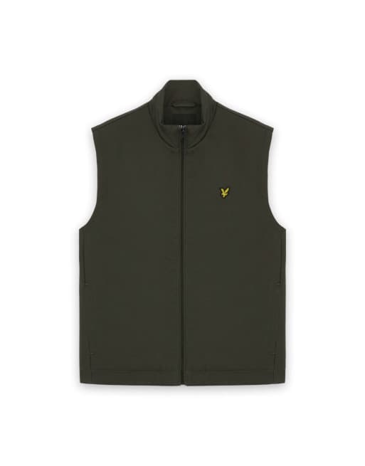 Lyle & Scott Mid jackets wadded canvas gilet in y321 shadow slate, 5 of 6