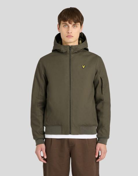Lyle & Scott Mid jackets wadded canvas zip through jacket in y321 shadow slate - view 1