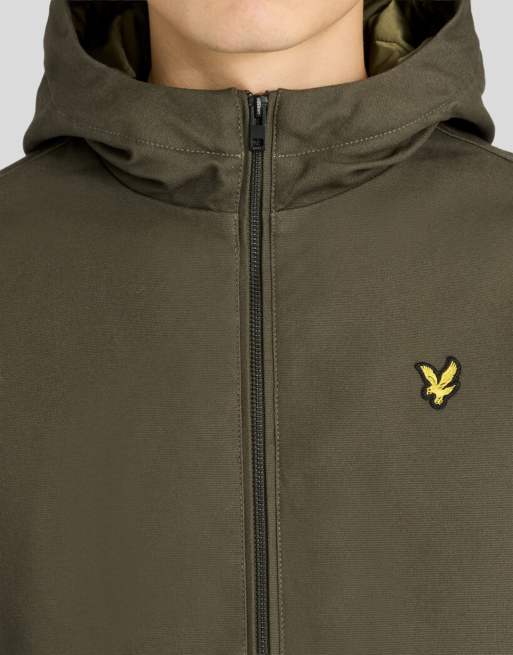Lyle & Scott Mid jackets wadded canvas zip through jacket in y321 shadow slate, 3 of 6