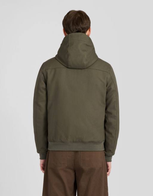 Lyle & Scott Mid jackets wadded canvas zip through jacket in y321 shadow slate, 4 of 6