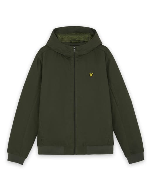 Lyle & Scott Mid jackets wadded canvas zip through jacket in y321 shadow slate, 5 of 6