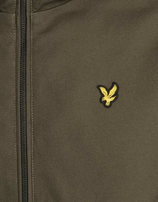 Lyle & Scott Mid jackets wadded canvas zip through jacket in y321 shadow slate, 6 of 6