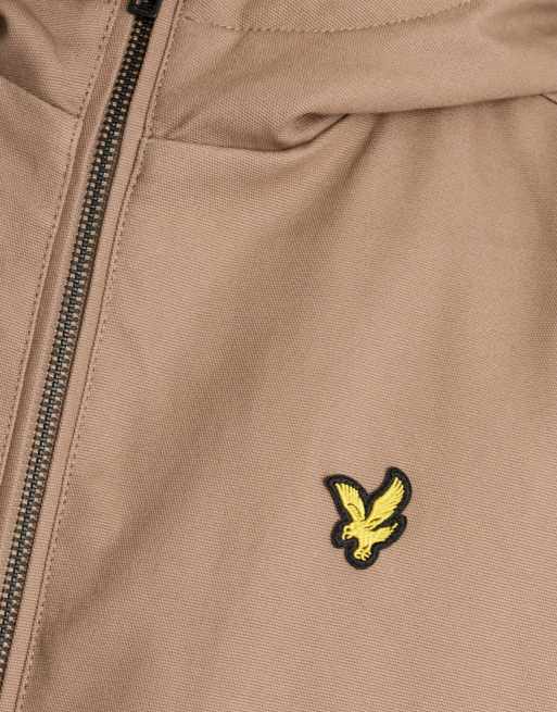 Lyle & Scott Mid jackets wadded canvas zip through jacket in y324 muted walnut brown, 6 of 6