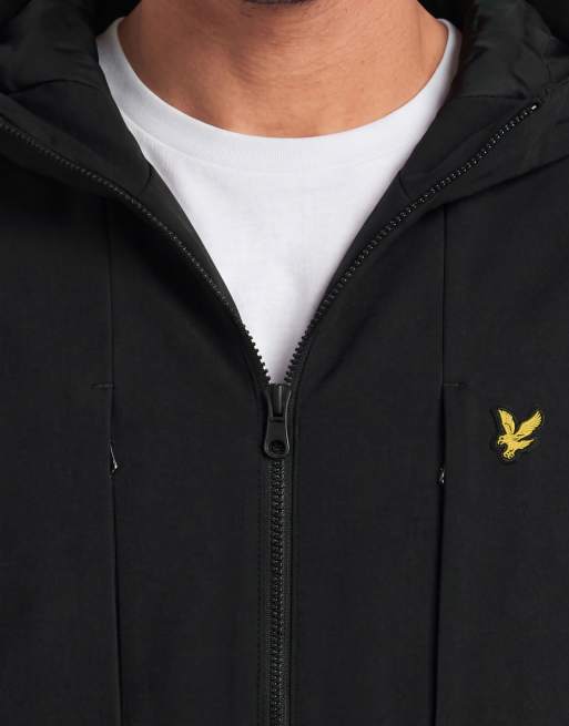 Lyle & Scott Mid jackets wadded softshell jacket in z865 jet black, 4 of 5