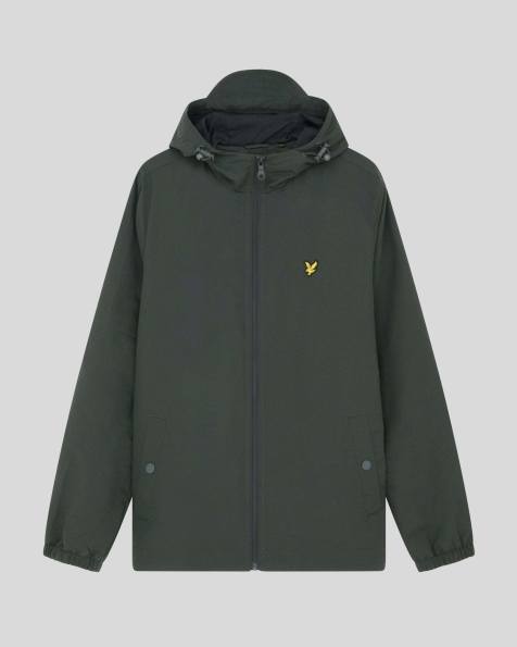 Lyle & Scott Mid jackets zip through hooded jacket in w635 gunmetal - view 1