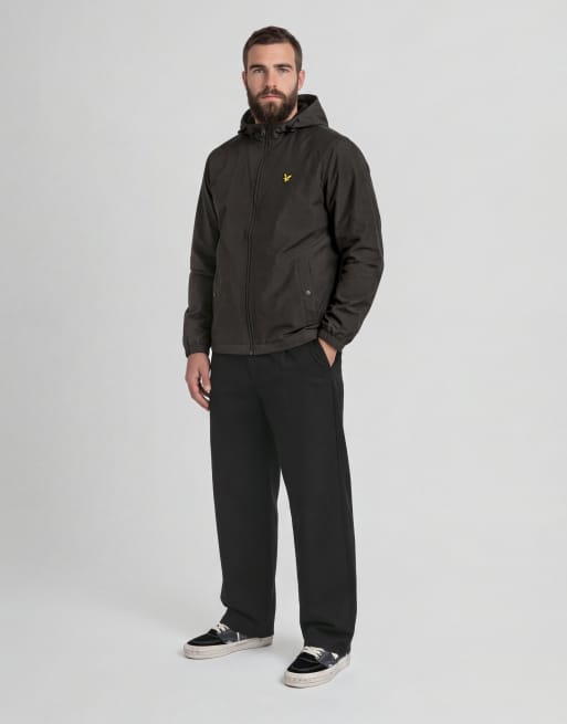 Lyle & Scott Mid jackets zip through hooded jacket in w635 gunmetal, 3 of 6