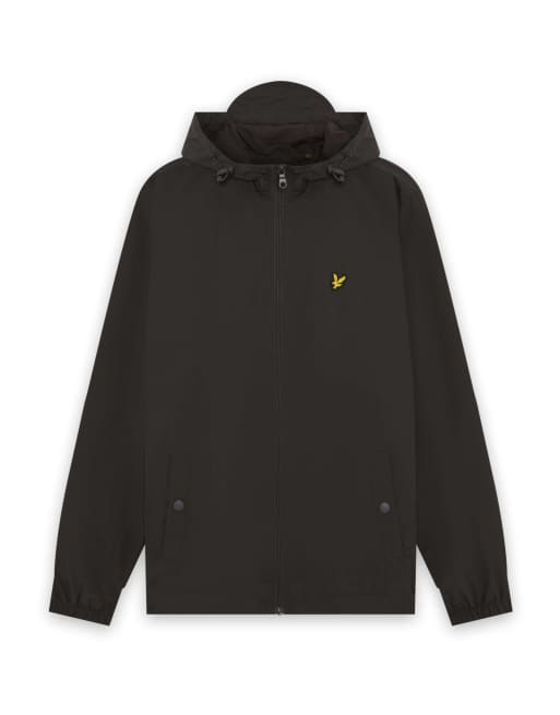 Lyle & Scott Mid jackets zip through hooded jacket in w635 gunmetal, 6 of 6