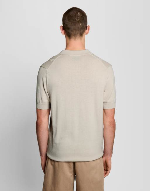 Lyle & Scott Mid knits argyle knitted polo in w870 cove, 5 of 5