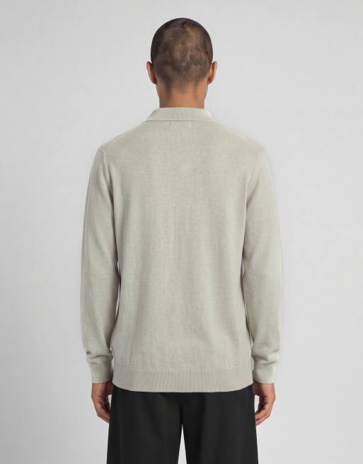 Lyle & Scott Mid knits Baumwoll-Merinowolle-Strickhemd in w870 cove, 4 von 6