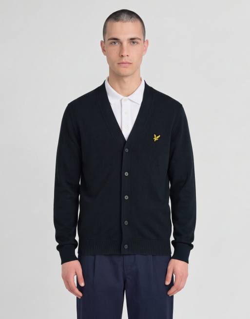 Lyle & Scott Mid knits gilet classique en maille bleu marine foncé, 2 de 6