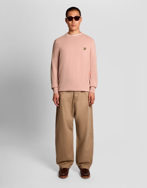 Lyle & Scott - Mid Knits - Katoenen trui met ronde hals in lichtroze, 2 van 6