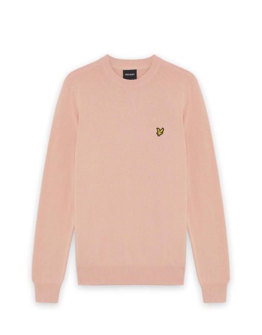 Lyle & Scott - Mid Knits - Katoenen trui met ronde hals in lichtroze, 5 van 6