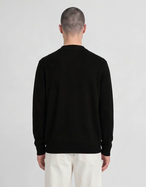 Lyle & Scott Mid knits knitted turtle neck jumper in z865 jet black, 4 of 6