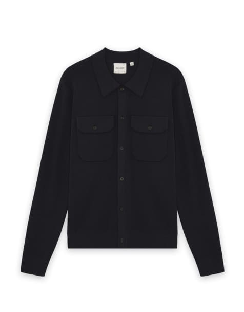 Lyle & Scott Mid knits knitted utility jacket in w835 lacquer - view 1