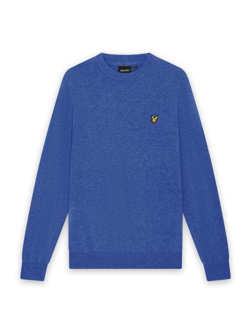 Lyle & Scott Mid knits lambswool blend crew neck jumper in 602 french navy, 5 of 5
