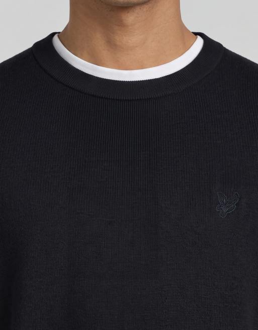 Lyle & Scott Mid knits Milano pull col rond en w835 lacquer, 5 de 6