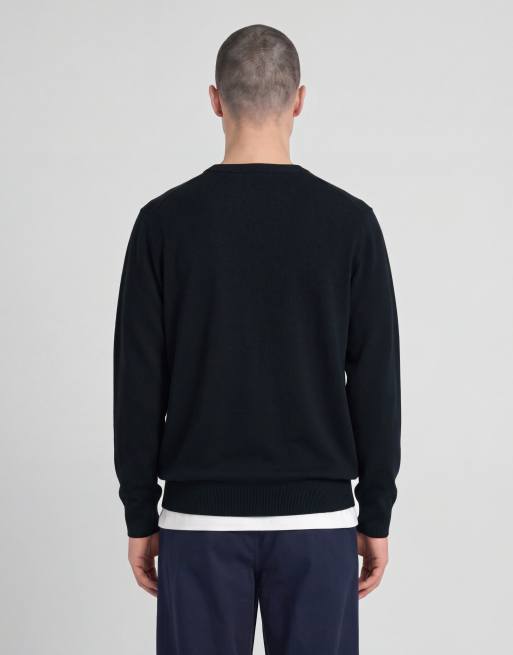 Lyle & Scott Mid knits pull col rond en maille en bleu marine foncé, 4 de 6