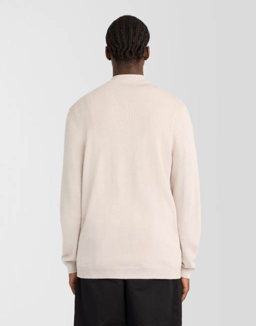 Lyle & Scott Mid knits relaxed cotton merino full zip jumper in cove, 4 of 6