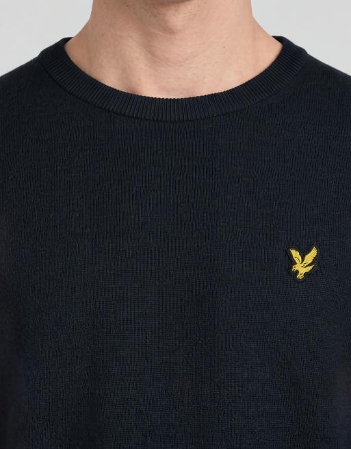 Lyle & Scott Mid knits Strickpullover mit Rundhalsausschnitt in Marineblau, 5 von 6